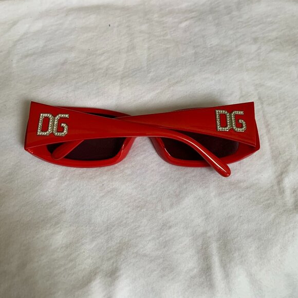 Dolce & Gabbana DG408-B Women\'s Red Glossy/Crystal Accent Eyeglass Frames. main image 11